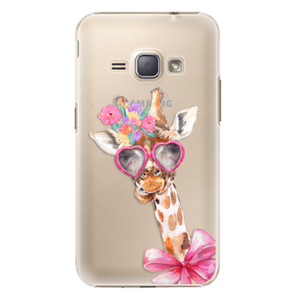 Plastové puzdro iSaprio - Lady Giraffe - Samsung Galaxy J1 2016