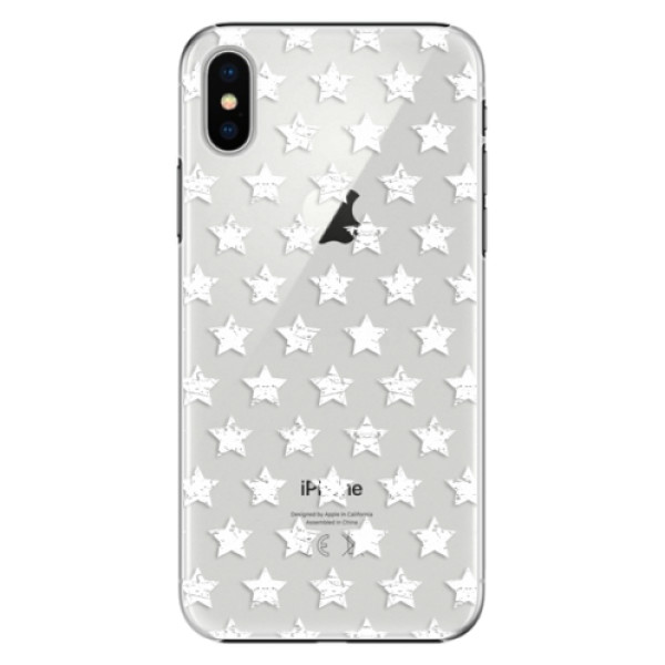 Plastové puzdro iSaprio - Stars Pattern - white - iPhone X