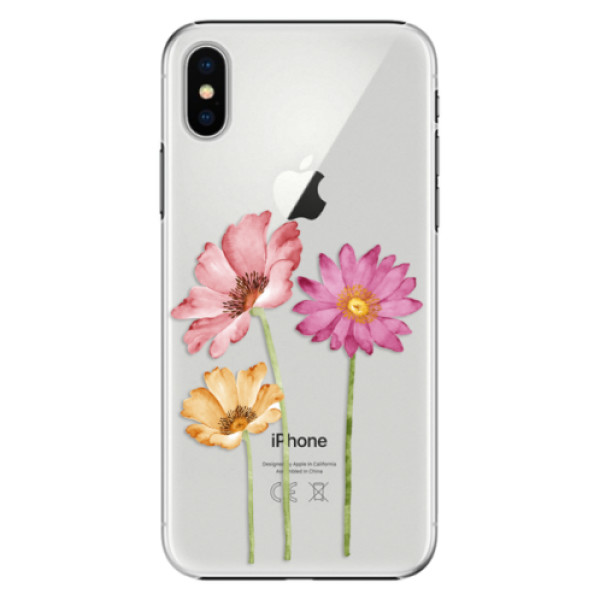 Plastové puzdro iSaprio - Three Flowers - iPhone X