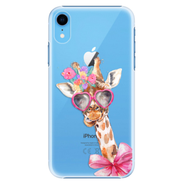 Plastové puzdro iSaprio - Lady Giraffe - iPhone XR