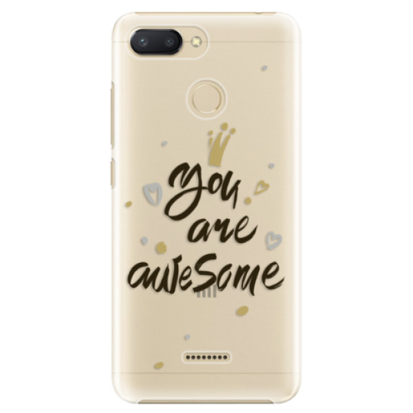 Plastové puzdro iSaprio - You Are Awesome - black - Xiaomi Redmi 6