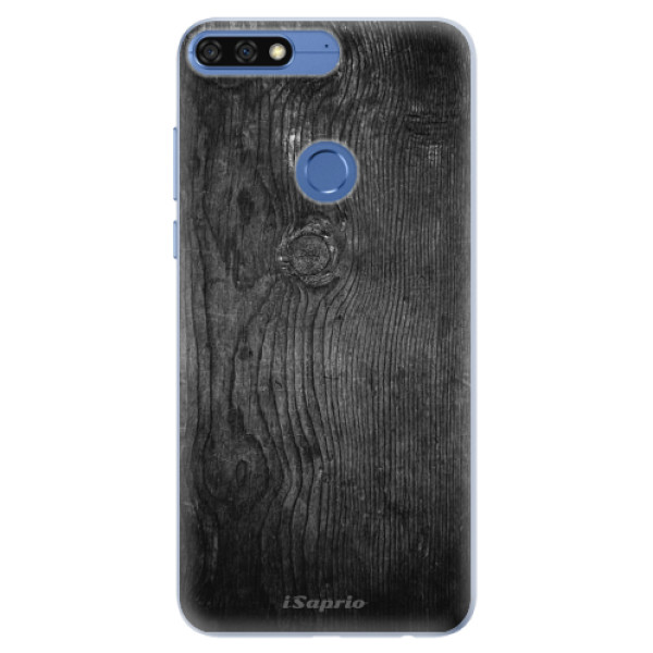 Silikónové puzdro iSaprio - Black Wood 13 - Huawei Honor 7C