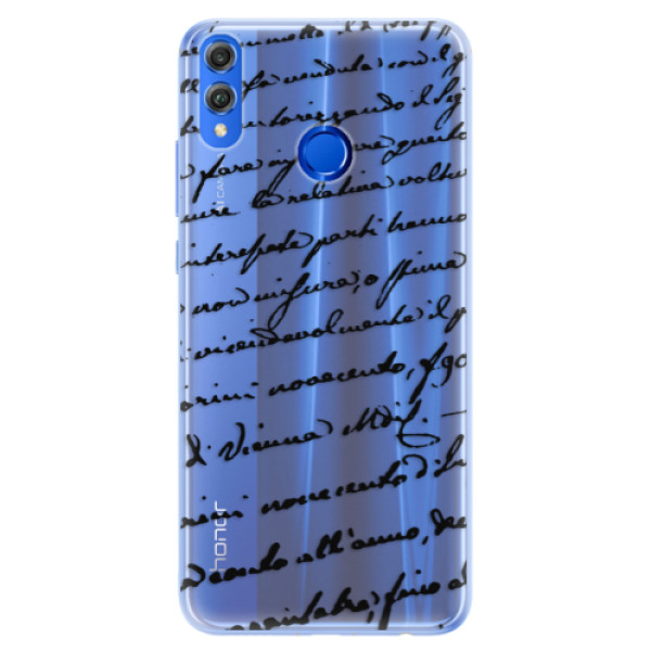 Silikónové puzdro iSaprio - Handwriting 01 - black - Huawei Honor 8X