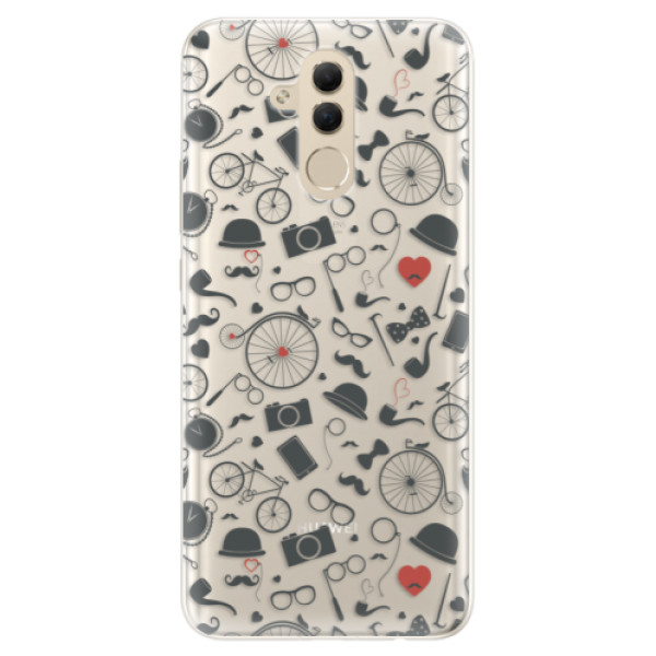 Silikónové puzdro iSaprio - Vintage Pattern 01 - black - Huawei Mate 20 Lite