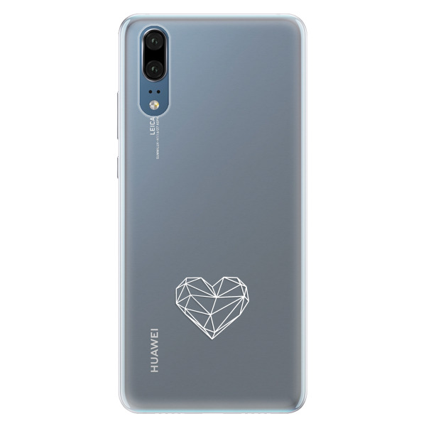 Silikónové puzdro iSaprio - čiré - Digital Love - Huawei P20