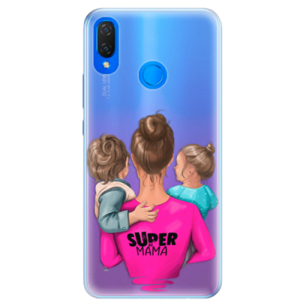 Silikónové puzdro iSaprio - Super Mama - Boy and Girl - Huawei Nova 3i