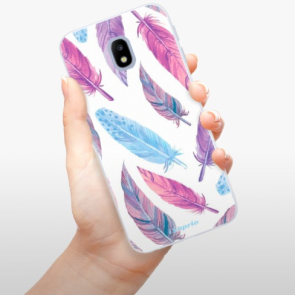 Silikónové puzdro iSaprio - Feather Pattern 10 - Samsung Galaxy J3 2017