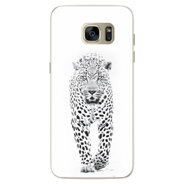 Silikónové puzdro iSaprio - White Jaguar - Samsung Galaxy S7