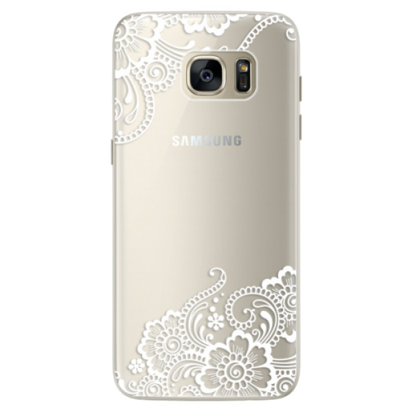 Silikónové puzdro iSaprio - White Lace 02 - Samsung Galaxy S7
