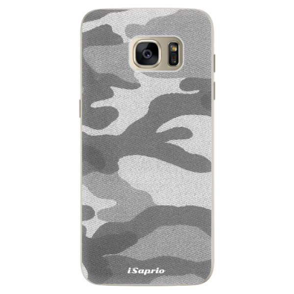 Silikónové puzdro iSaprio - Gray Camuflage 02 - Samsung Galaxy S7 Edge