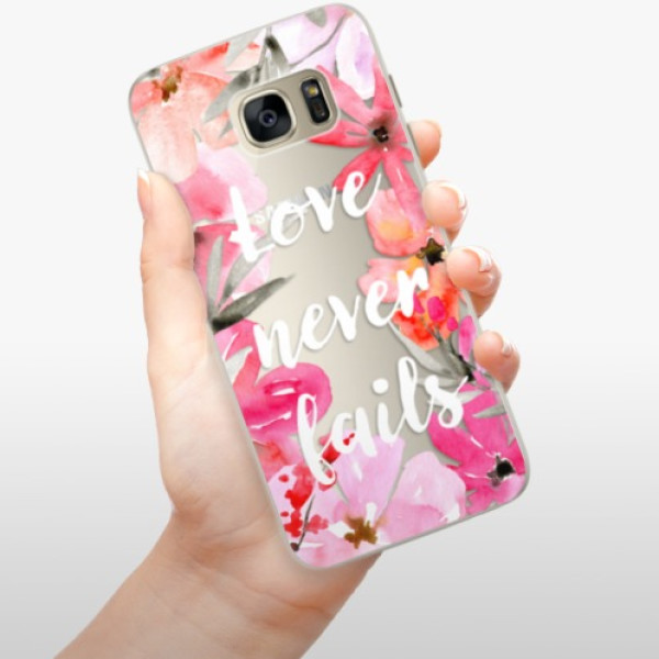 Silikónové puzdro iSaprio - Love Never Fails - Samsung Galaxy S7 Edge