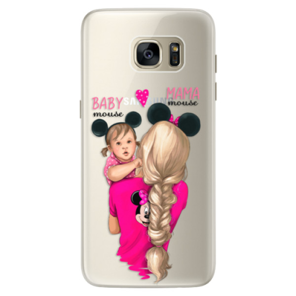 Silikónové puzdro iSaprio - Mama Mouse Blond and Girl - Samsung Galaxy S7 Edge