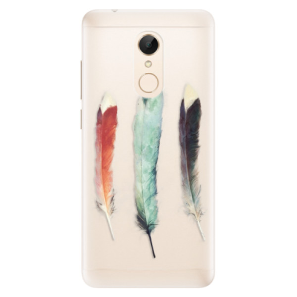 Silikónové puzdro iSaprio - Three Feathers - Xiaomi Redmi 5