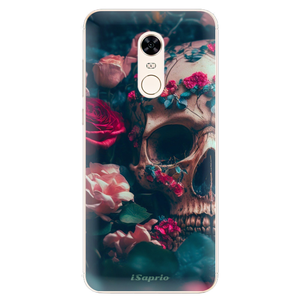 Silikónové puzdro iSaprio - Skull in Roses - Xiaomi Redmi 5 Plus