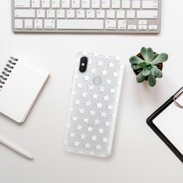 Silikónové puzdro iSaprio - Stars Pattern - white - Xiaomi Redmi S2