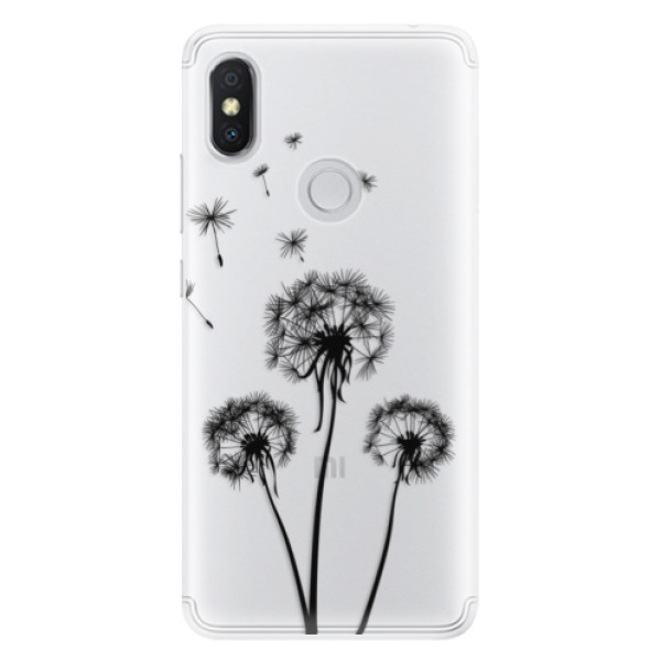 Silikónové puzdro iSaprio - Three Dandelions - black - Xiaomi Redmi S2