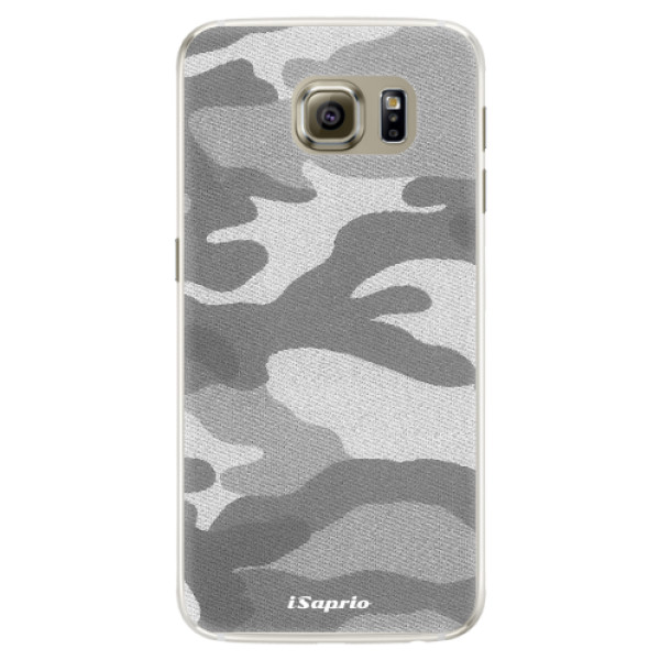 Silikónové puzdro iSaprio - Gray Camuflage 02 - Samsung Galaxy S6 Edge