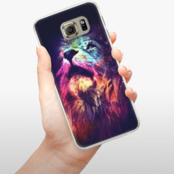 Silikónové puzdro iSaprio - Lion in Colors - Samsung Galaxy S6 Edge