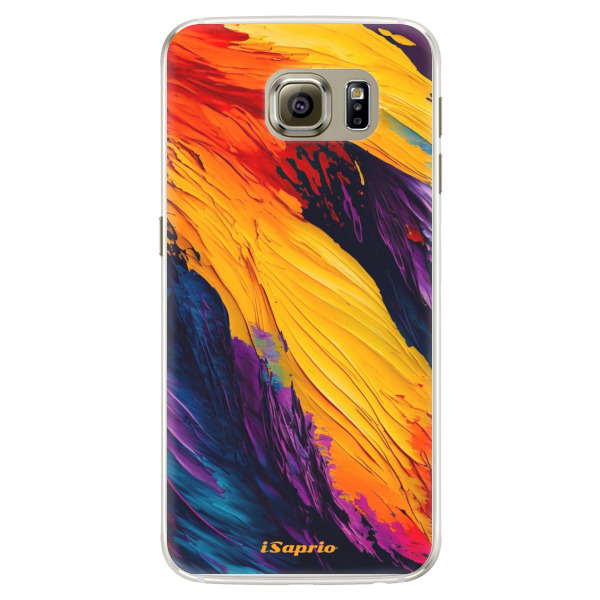 Silikónové puzdro iSaprio - Orange Paint - Samsung Galaxy S6 Edge