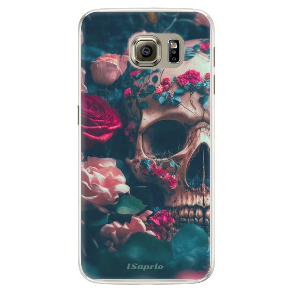 Silikónové puzdro iSaprio - Skull in Roses - Samsung Galaxy S6 Edge