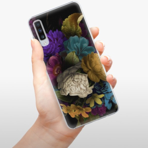 Plastové puzdro iSaprio - Dark Flowers - Samsung Galaxy A70