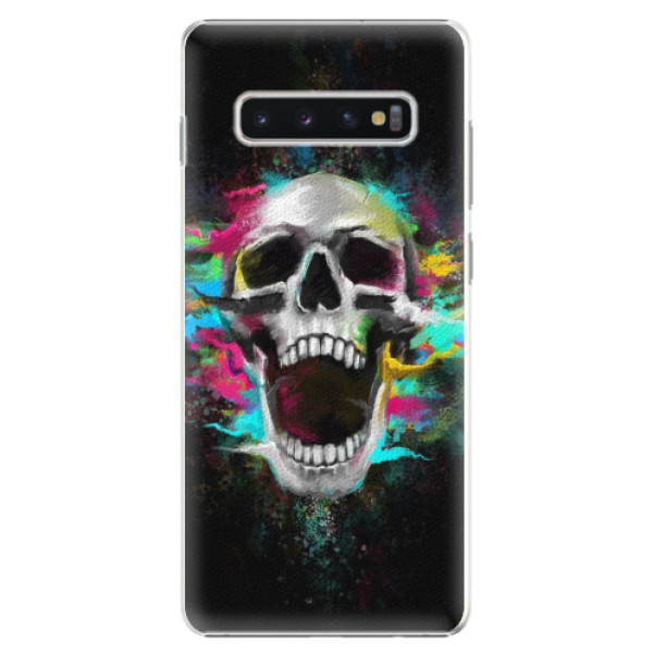 Plastové puzdro iSaprio - Skull in Colors - Samsung Galaxy S10+
