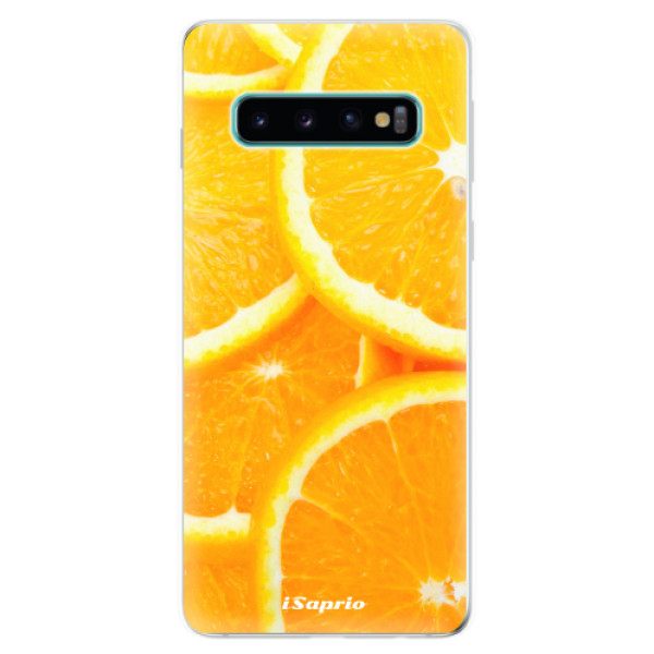 Odolné silikónové puzdro iSaprio - Orange 10 - Samsung Galaxy S10