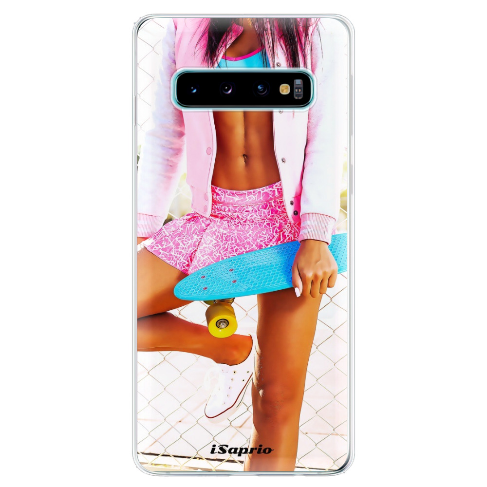 Odolné silikónové puzdro iSaprio - Skate girl 01 - Samsung Galaxy S10