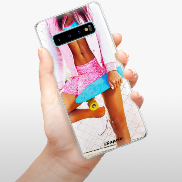 Odolné silikónové puzdro iSaprio - Skate girl 01 - Samsung Galaxy S10