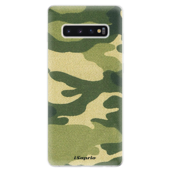 Odolné silikónové puzdro iSaprio - Green Camuflage 01 - Samsung Galaxy S10+