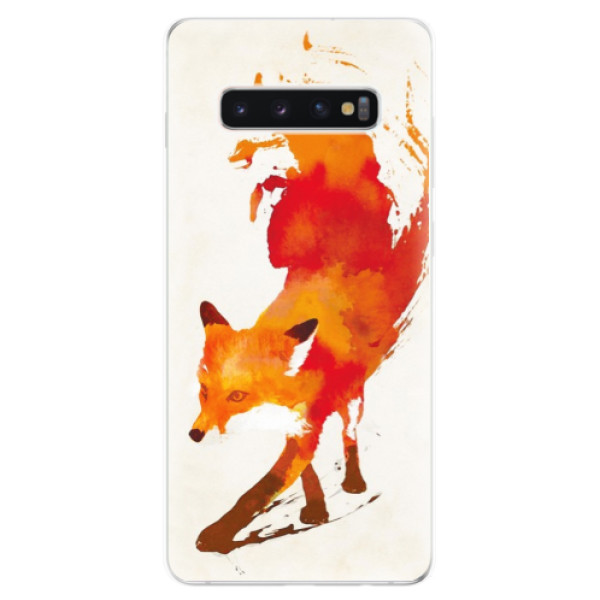 Odolné silikónové puzdro iSaprio - Fast Fox - Samsung Galaxy S10+