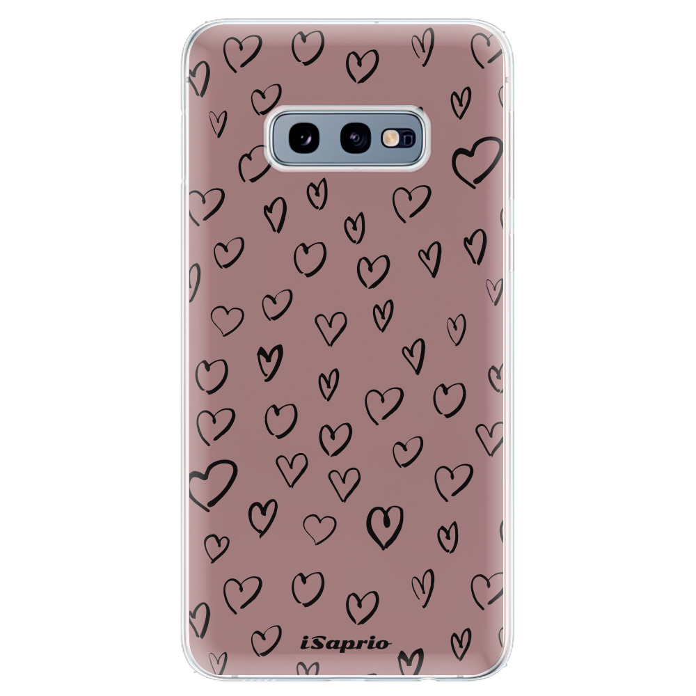 Odolné silikónové puzdro iSaprio - Heart Dark - Samsung Galaxy S10e