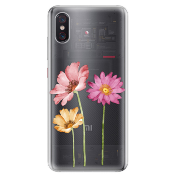 Odolné silikónové puzdro iSaprio - Three Flowers - Xiaomi Mi 8 Pro