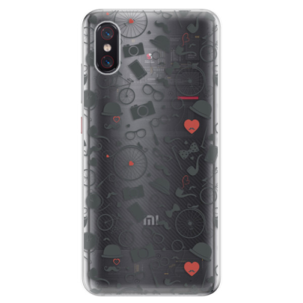 Odolné silikónové puzdro iSaprio - Vintage Pattern 01 - black - Xiaomi Mi 8 Pro