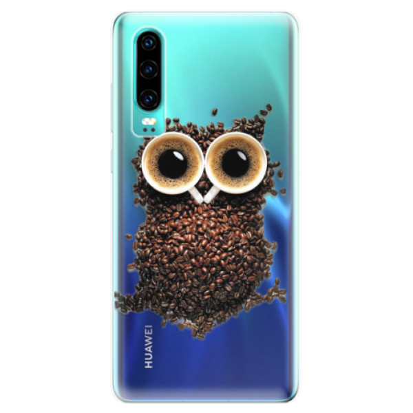 Odolné silikónové puzdro iSaprio - Owl And Coffee - Huawei P30