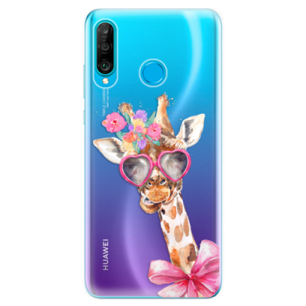 Odolné silikónové puzdro iSaprio - Lady Giraffe - Huawei P30 Lite