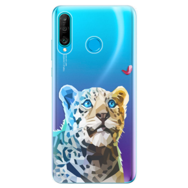 Odolné silikónové puzdro iSaprio - Leopard With Butterfly - Huawei P30 Lite