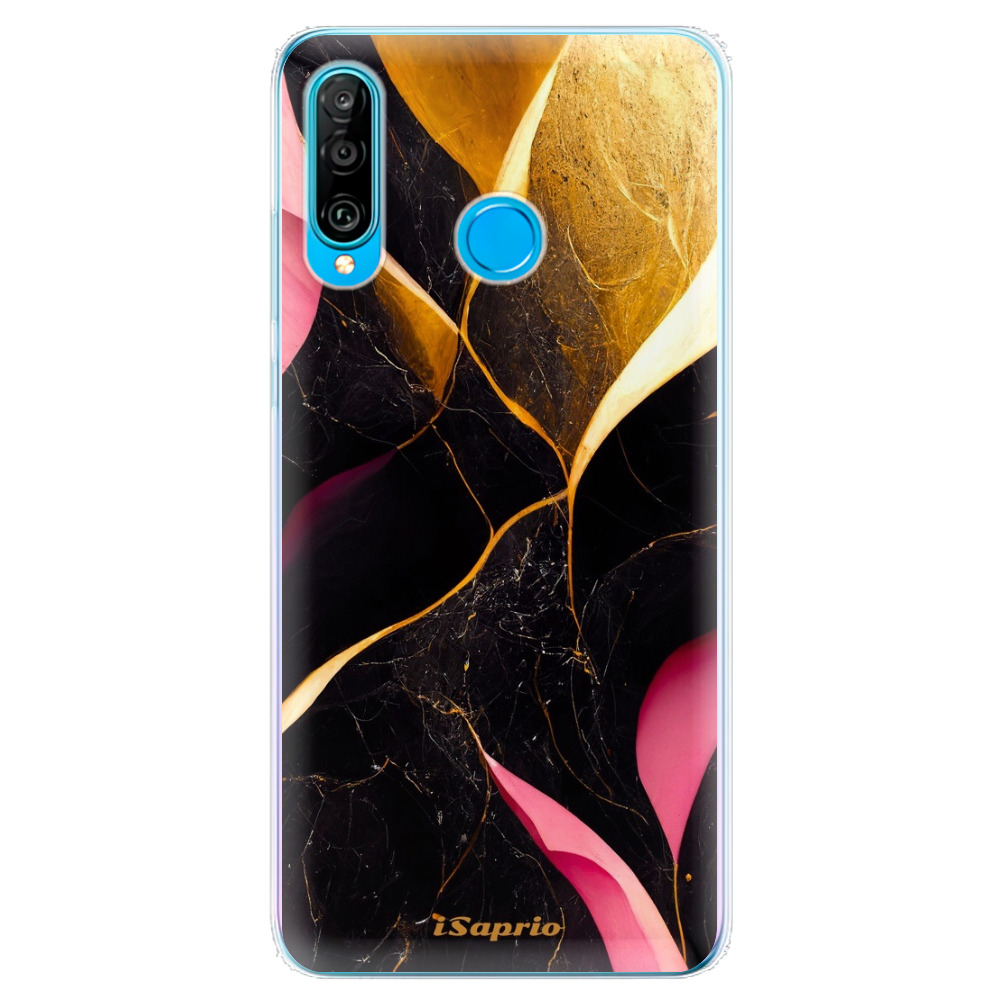 Odolné silikónové puzdro iSaprio - Gold Pink Marble - Huawei P30 Lite