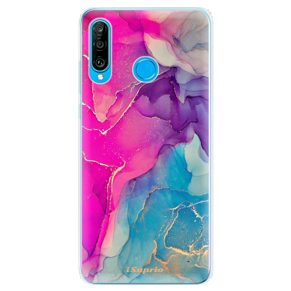 Odolné silikónové puzdro iSaprio - Purple Ink - Huawei P30 Lite