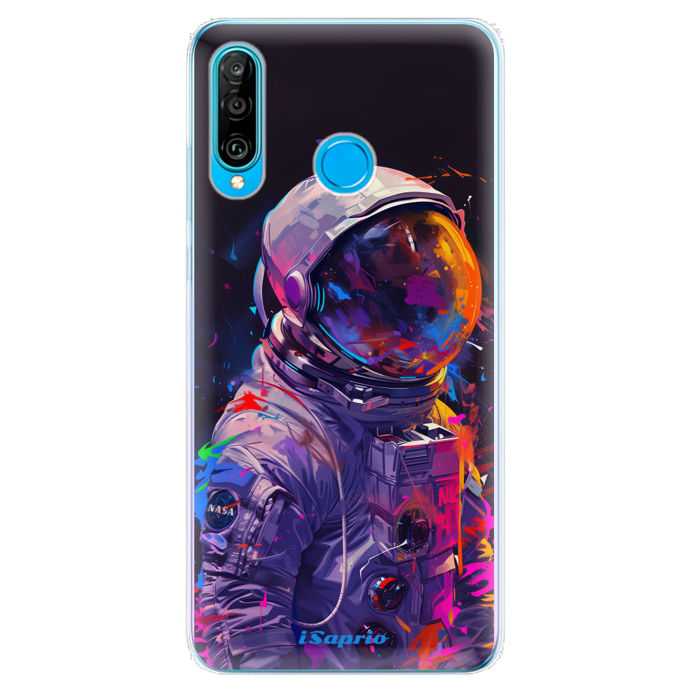 Odolné silikónové puzdro iSaprio - Neon Astronaut - Huawei P30 Lite