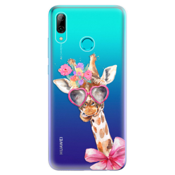 Odolné silikónové puzdro iSaprio - Lady Giraffe - Huawei P Smart 2019