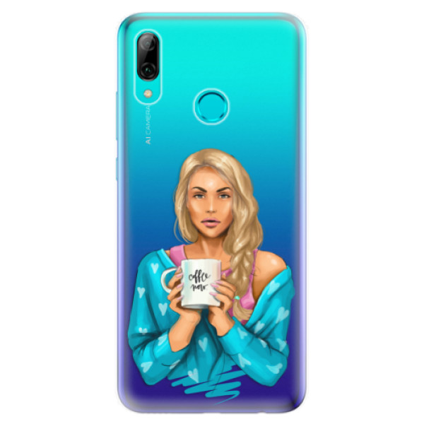 Odolné silikónové puzdro iSaprio - Coffe Now - Blond - Huawei P Smart 2019