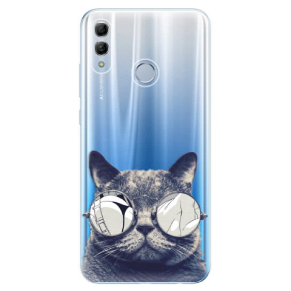 Odolné silikónové puzdro iSaprio - Crazy Cat 01 - Huawei Honor 10 Lite