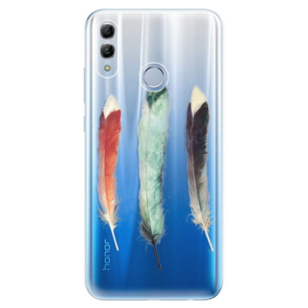 Odolné silikónové puzdro iSaprio - Three Feathers - Huawei Honor 10 Lite