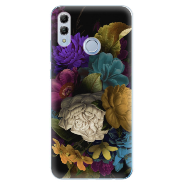 Odolné silikónové puzdro iSaprio - Dark Flowers - Huawei Honor 10 Lite