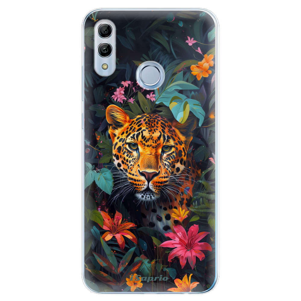 Odolné silikónové puzdro iSaprio - Flower Jaguar - Huawei Honor 10 Lite