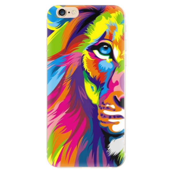 Odolné silikónové puzdro iSaprio - Rainbow Lion - iPhone 6/6S