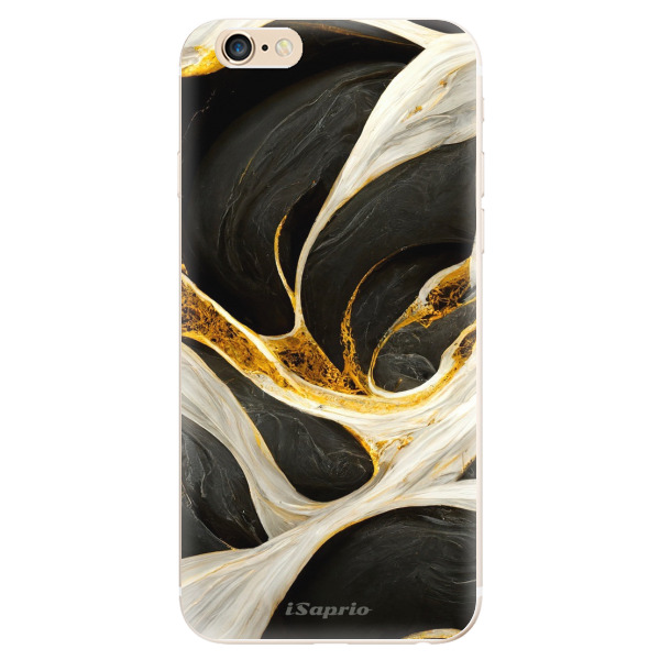 Odolné silikónové puzdro iSaprio - Black and Gold - iPhone 6/6S