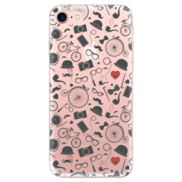 Odolné silikónové puzdro iSaprio - Vintage Pattern 01 - black - iPhone 7