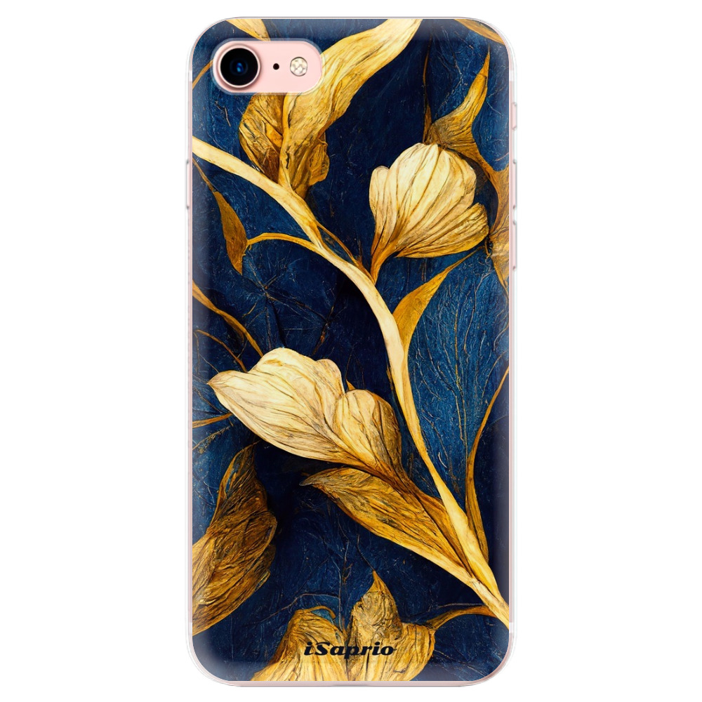 Odolné silikónové puzdro iSaprio - Gold Leaves - iPhone 7